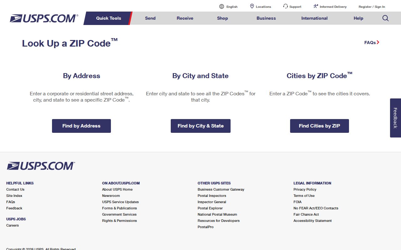 Portland ZIP directory USPS address-to-ZIP lookup